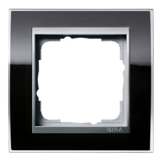 Gira Cadre de recouvrement 1 poste clair noir 0211736