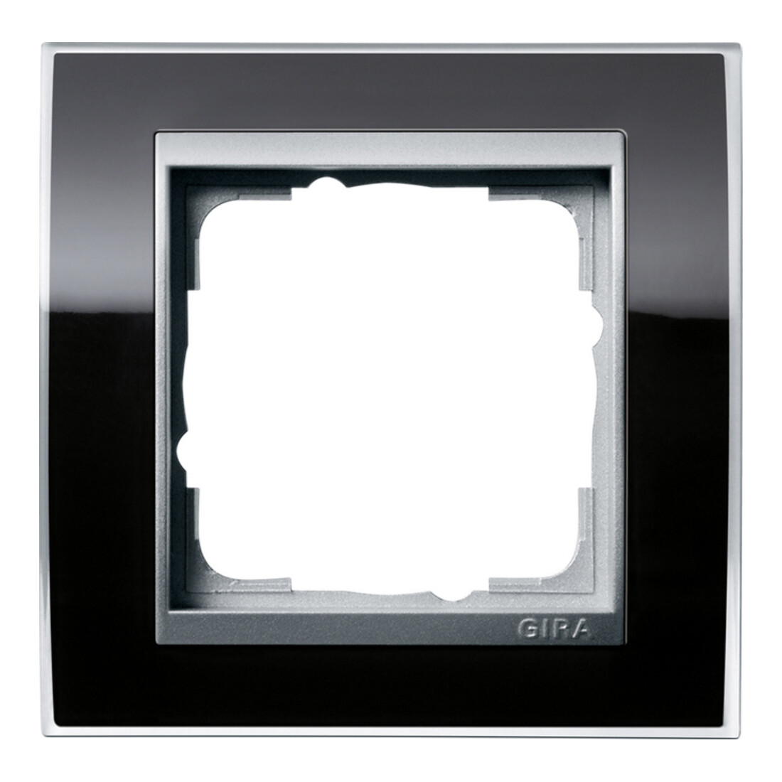 Gira Cadre de recouvrement 1 poste clair noir 0211736