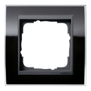 Gira Cadre de recouvrement 1 poste clair noir 0211738