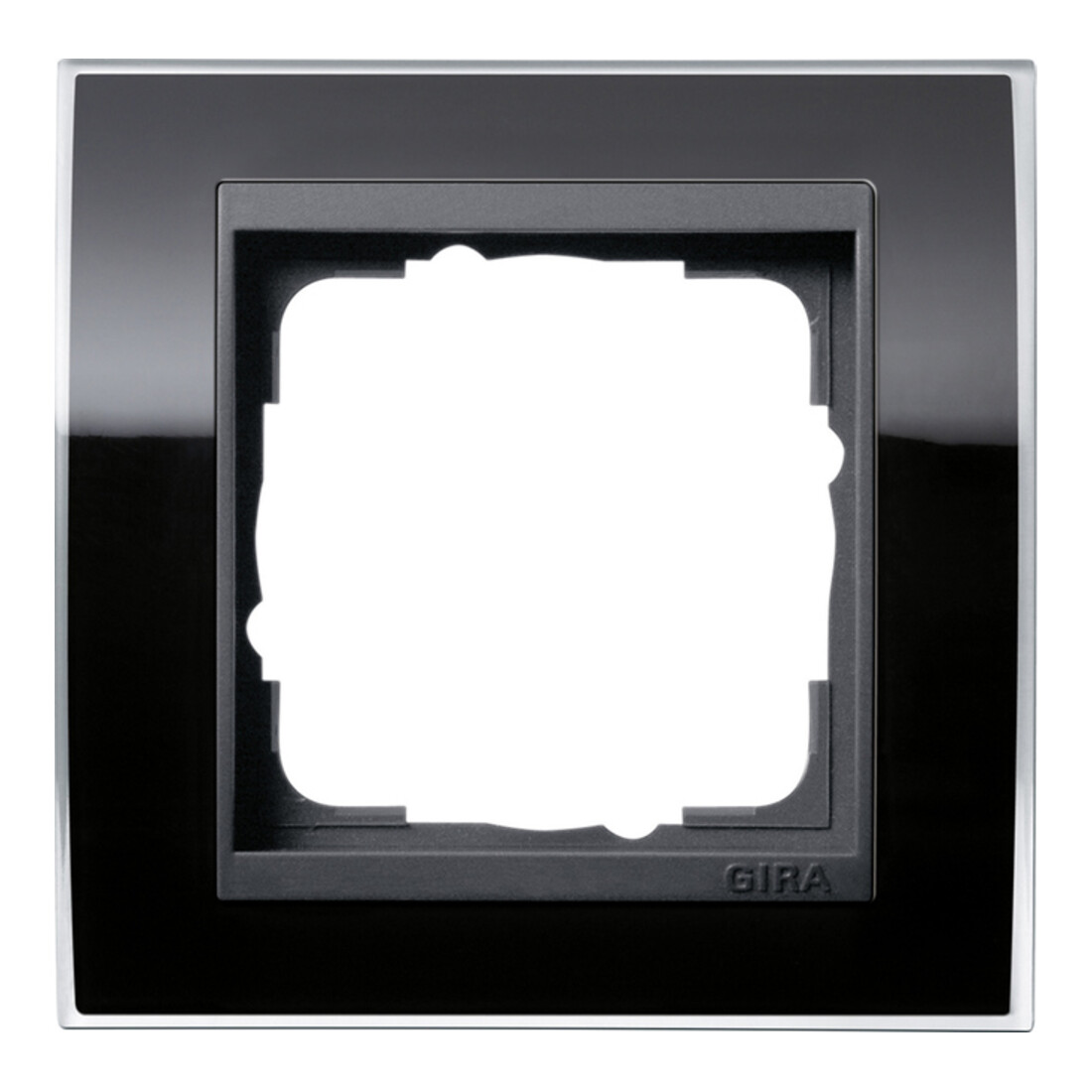 Gira Cadre de recouvrement 1 poste clair noir 0211738
