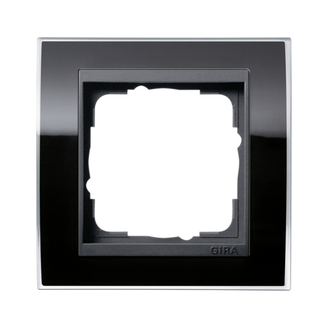 Gira Cadre de recouvrement 1 poste clair noir 0211738