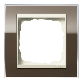 Gira Cadre de recouvrement 1 poste transparent brun 0211761