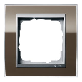Gira Cadre de recouvrement 1 poste transparent brun 0211766