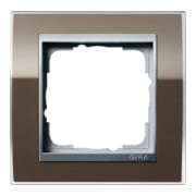 Gira Cadre de recouvrement 1 poste transparent brun 0211766-1