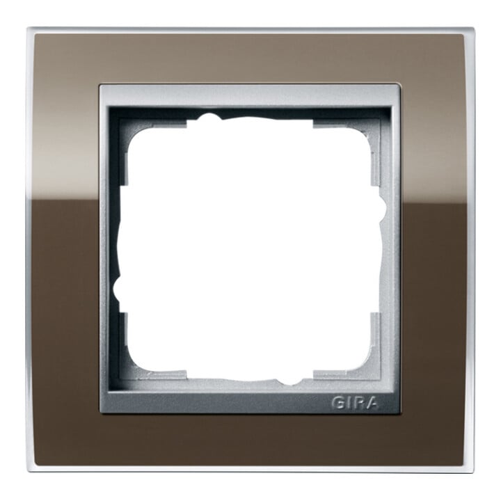 Gira Cadre de recouvrement 1 poste transparent brun 0211766