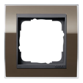 Gira Cadre de recouvrement 1 poste transparent brun 0211768