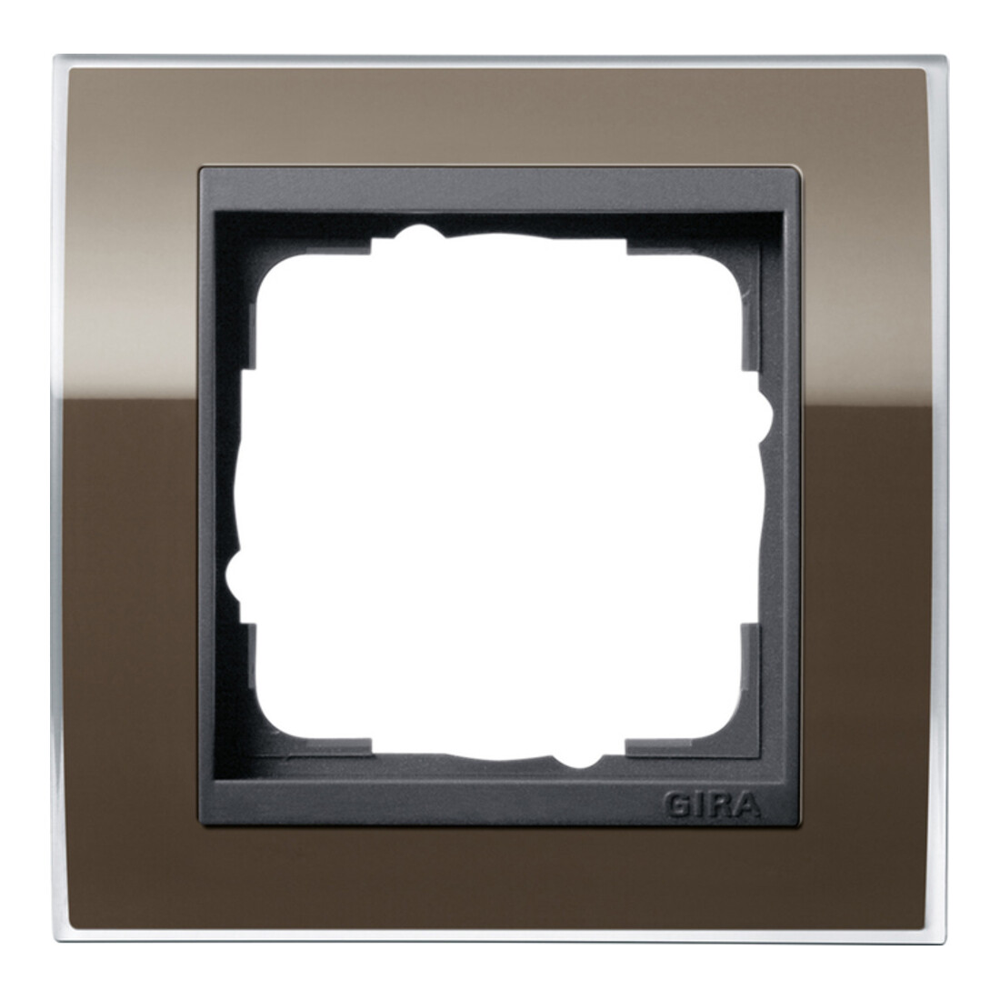 Gira Cadre de recouvrement 1 poste transparent brun 0211768