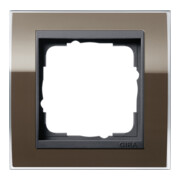 Gira Cadre de recouvrement 1 poste transparent brun 0211768-3