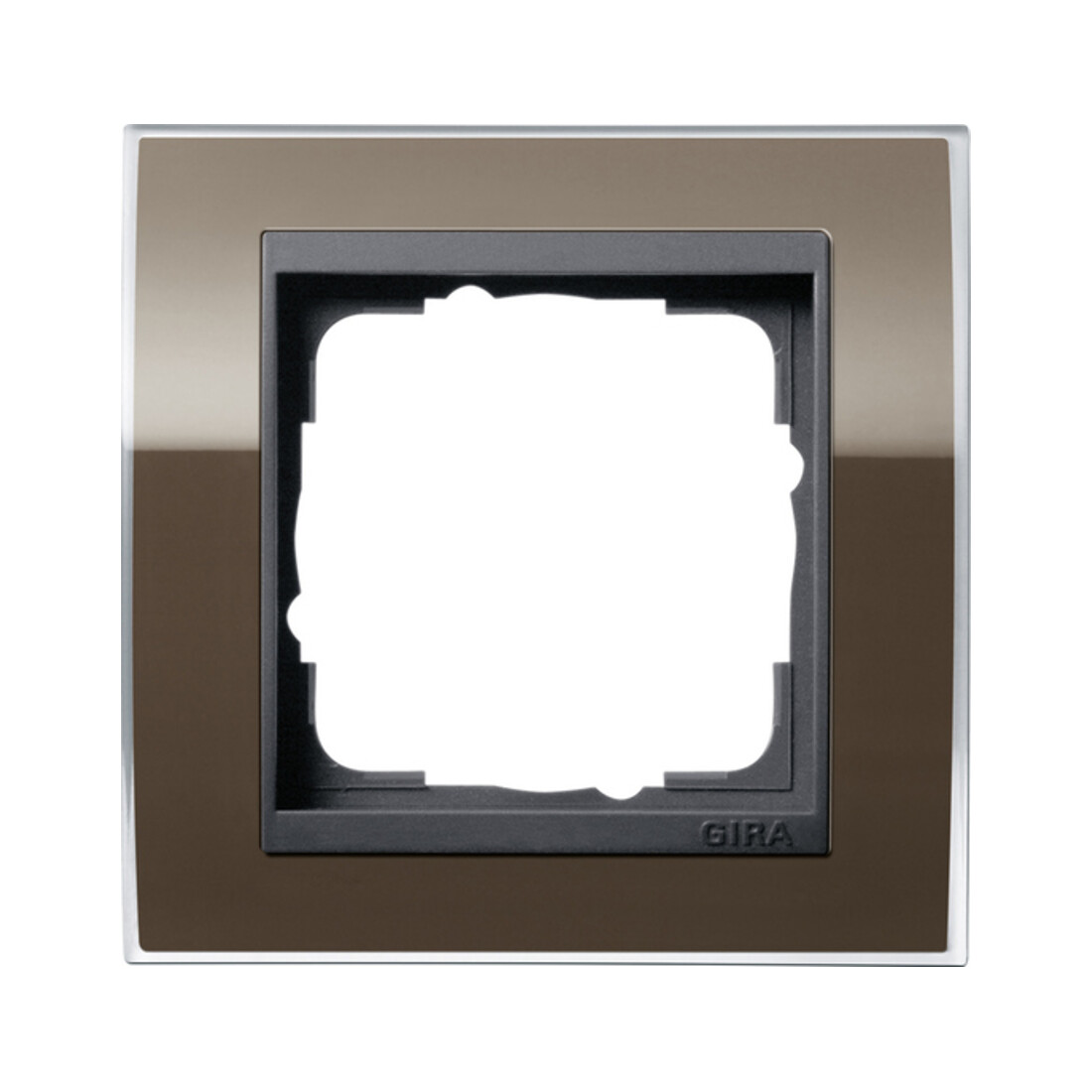 Gira Cadre de recouvrement 1 poste transparent brun 0211768