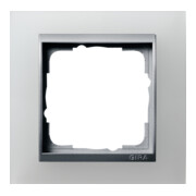 Gira Cadre de recouvrement 1f. opaque blanc avec alu ZL, Event 021150-1