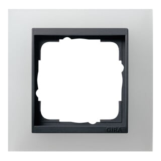Gira Cadre de recouvrement 1f. opaque blanc avec anthracite ZL, incassable 021124
