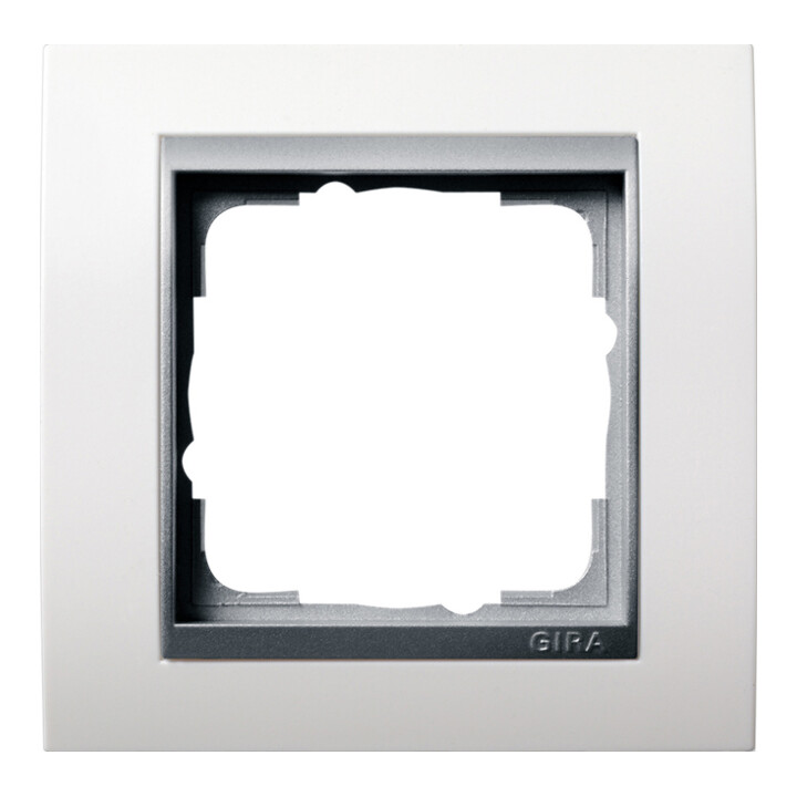 Gira Cadre de recouvrement 1f. pour interrupteur avec plaque alu ZL, Event 021171
