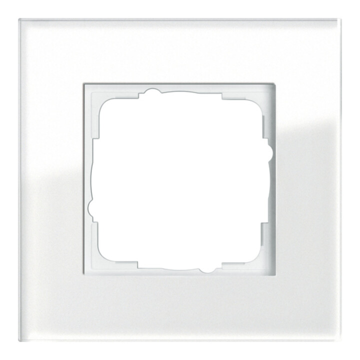 Gira Cadre de recouvrement 1f. verre blanc Esprit 021112