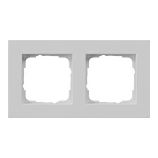 Gira Cadre de recouvrement 2-f. plat, gris 0212375