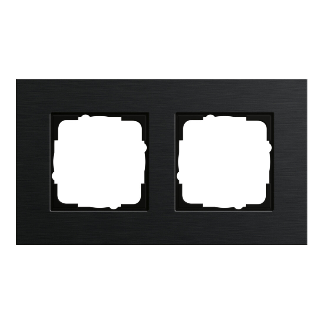 Gira Cadre de recouvrement 2 fois aluminium noir 0212126