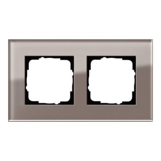 Gira Cadre de recouvrement 2 fois Esprit Verre Umbra 0212122
