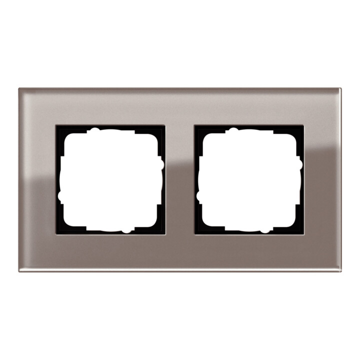 Gira Cadre de recouvrement 2 fois Esprit Verre Umbra 0212122