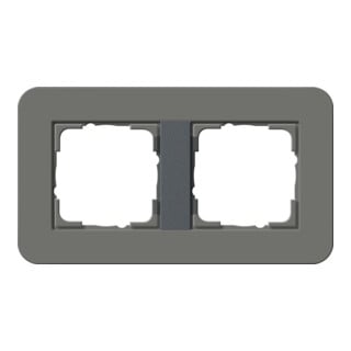 Gira Cadre de recouvrement 2 fois gris foncé/anthracite 0212423