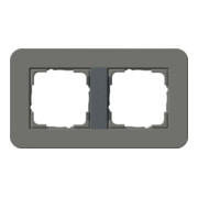 Gira Cadre de recouvrement 2 fois gris foncé/anthracite 0212423-1
