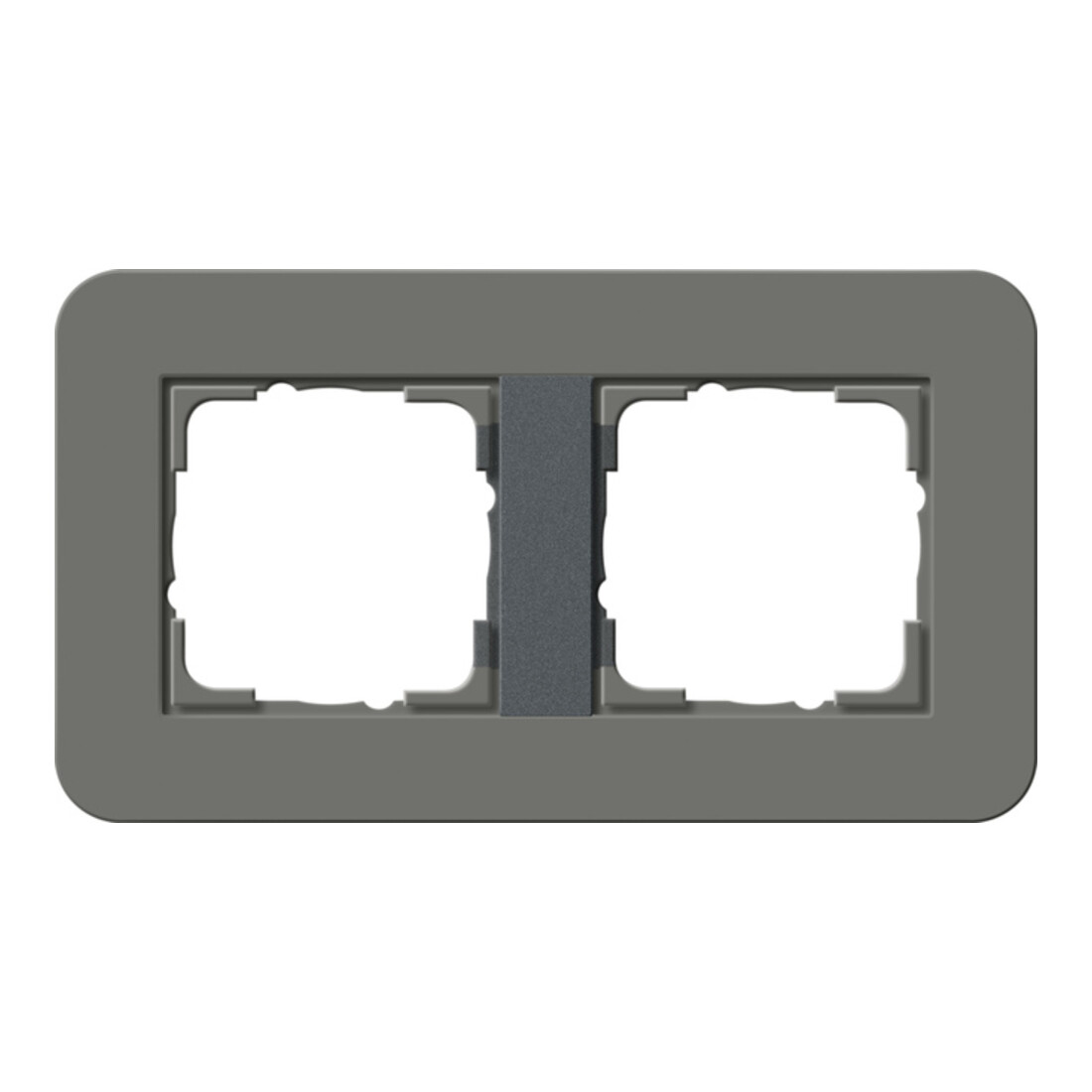 Gira Cadre de recouvrement 2 fois gris foncé/anthracite 0212423