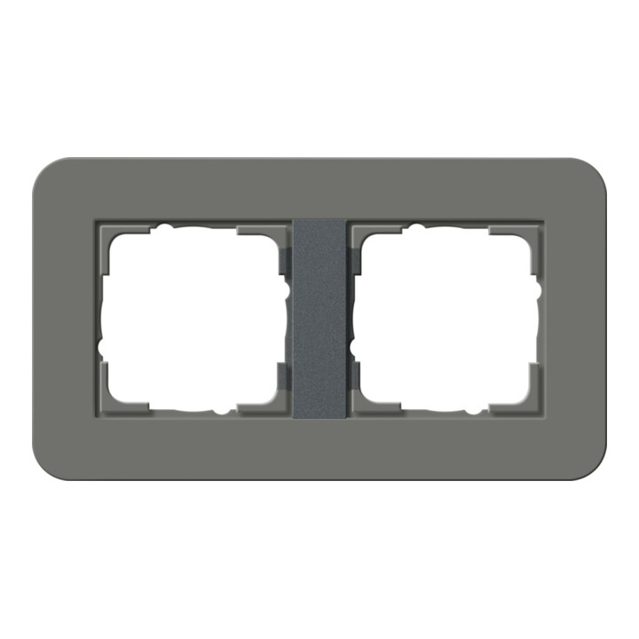 Gira Cadre de recouvrement 2 fois gris foncé/anthracite 0212423