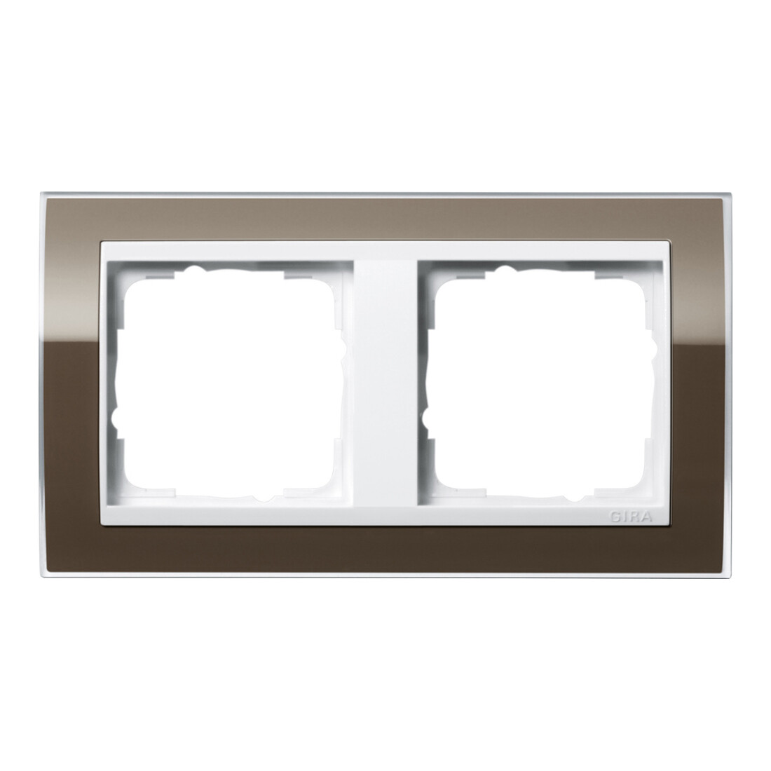 Gira Cadre de recouvrement 2 fois transparent brun 0212763