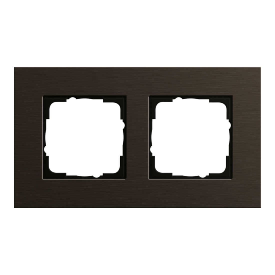 Gira Cadre de recouvrement 2 postes aluminium brun 0212127