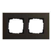Gira Cadre de recouvrement 2 postes aluminium brun 0212127-3