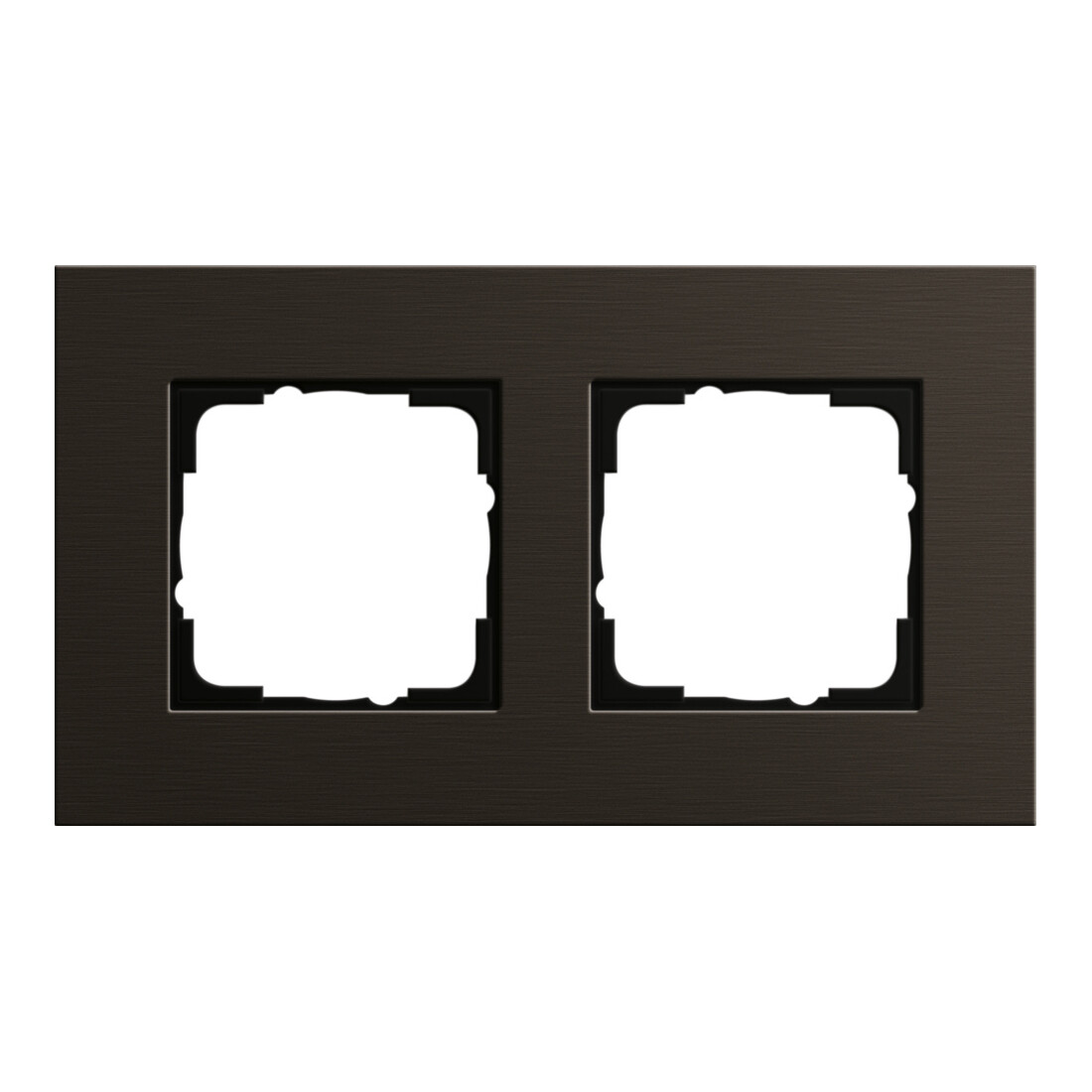 Gira Cadre de recouvrement 2 postes aluminium brun 0212127
