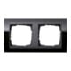 Gira Cadre de recouvrement 2 postes transparent noir 0212738