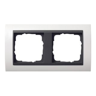 Gira Cadre de recouvrement 2f. avec plaque de protection anthracite ZL, incassable 021207