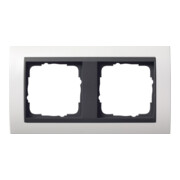 Gira Cadre de recouvrement 2f. avec plaque de protection anthracite ZL, incassable 021207-1