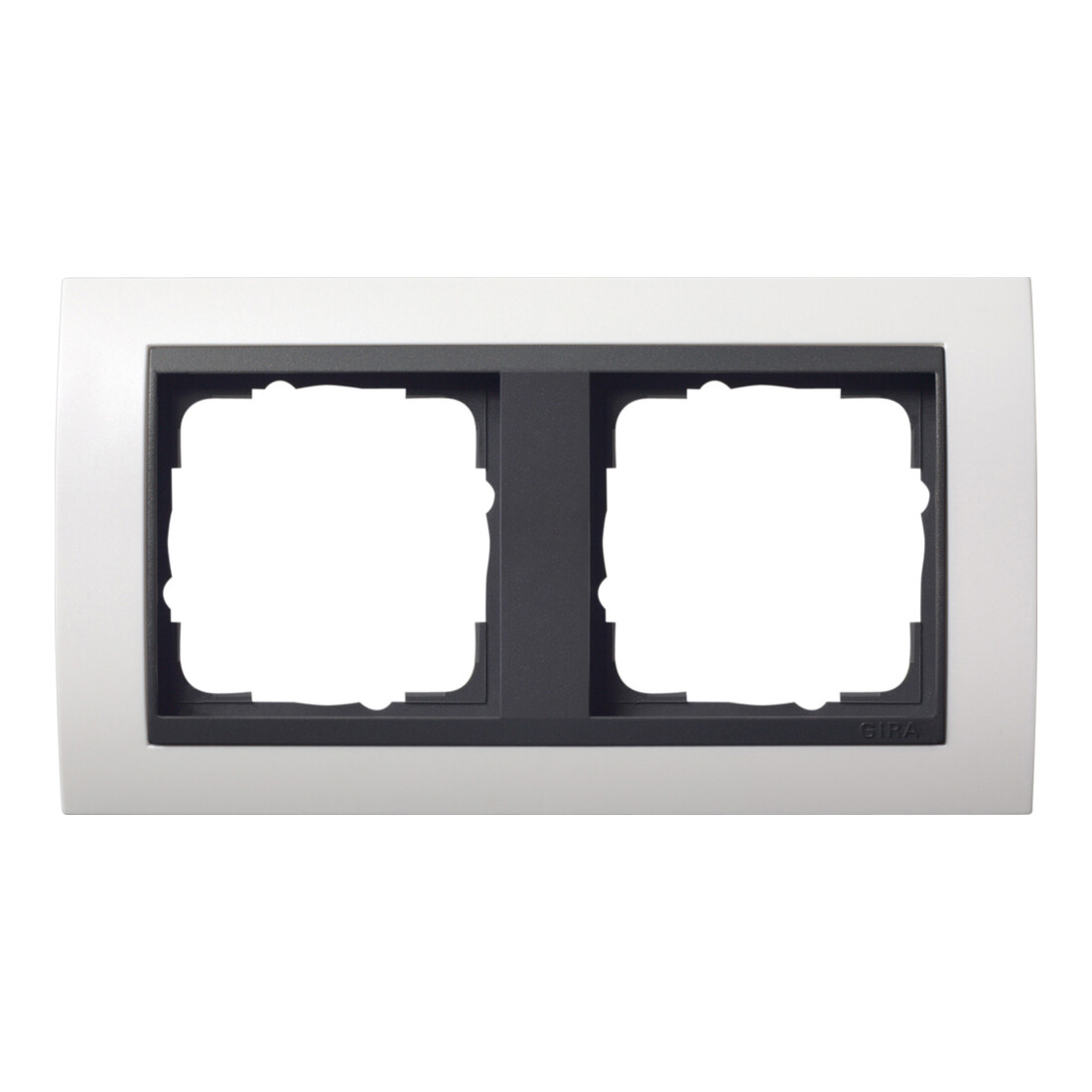 Gira Cadre de recouvrement 2f. avec plaque de protection anthracite ZL, incassable 021207