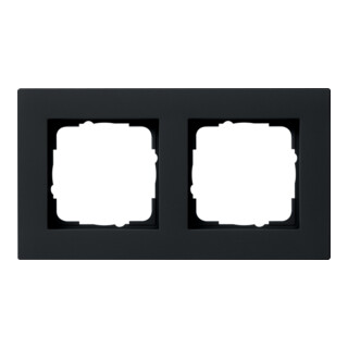 Gira Cadre de recouvrement 2f. noir plat 0212095