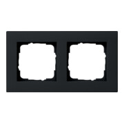 Gira Cadre de recouvrement 2f. noir plat 0212095-1