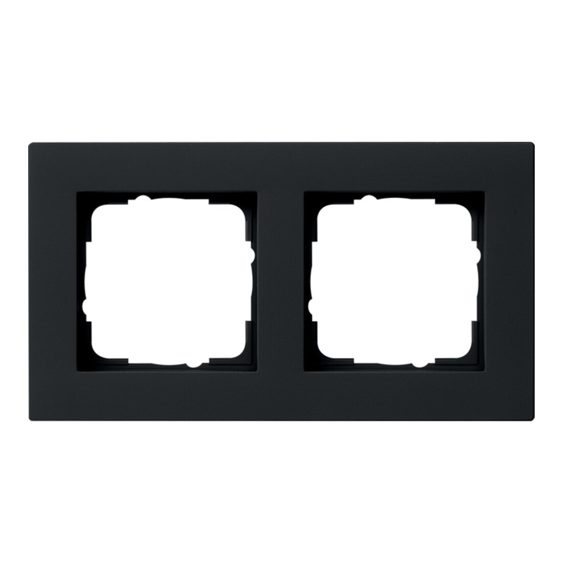 Gira Cadre de recouvrement 2f. noir plat 0212095