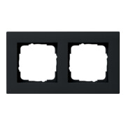 Gira Cadre de recouvrement 2f. noir plat 0212095-3