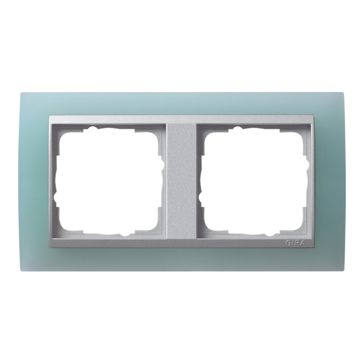 Gira Cadre de recouvrement 2f. opaque menthe avec alu.ZL, Event 021251