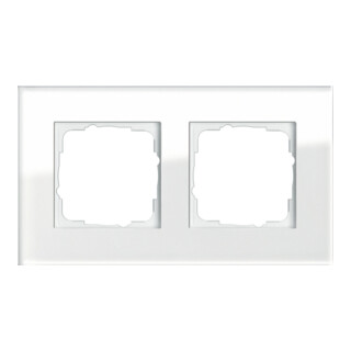 Gira Cadre de recouvrement 2f. verre blanc Esprit 021212