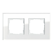 Gira Cadre de recouvrement 2f. verre blanc Esprit 021212-1