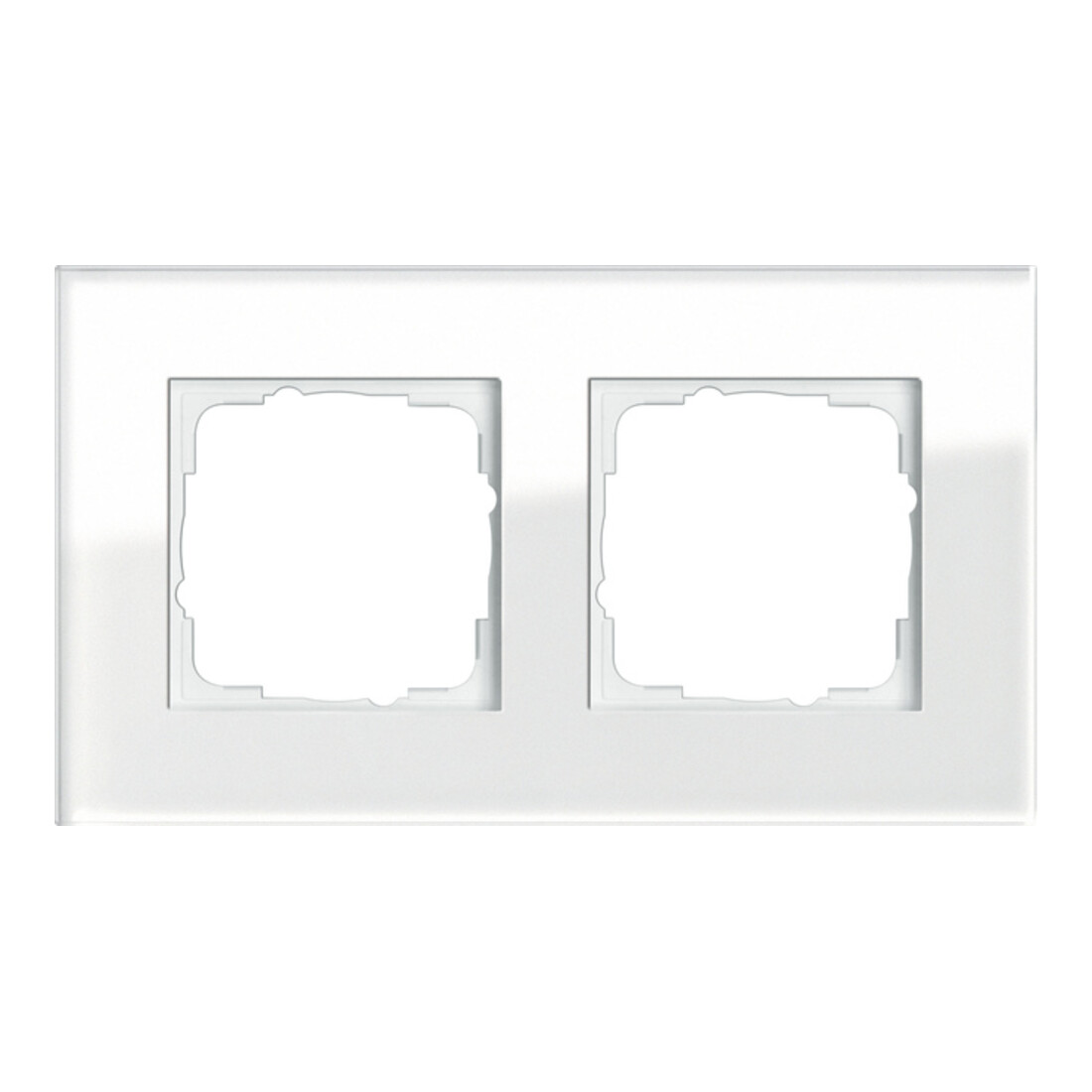 Gira Cadre de recouvrement 2f. verre blanc Esprit 021212