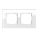 Gira Cadre de recouvrement 2f. verre blanc Esprit 021212