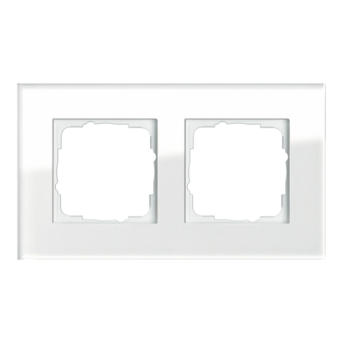 Gira Cadre de recouvrement 2f. verre blanc Esprit 021212