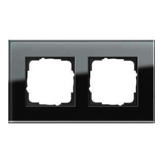 Gira Cadre de recouvrement 2f. verre noir Esprit 021205