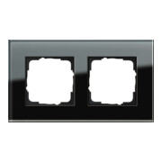 Gira Cadre de recouvrement 2f. verre noir Esprit 021205-1