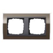 Gira Cadre de recouvrement 2x transparent brun 0212768-1