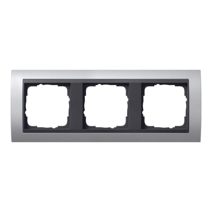 Gira Cadre de recouvrement 3f. alu pour anth.ZL, incassable 021306