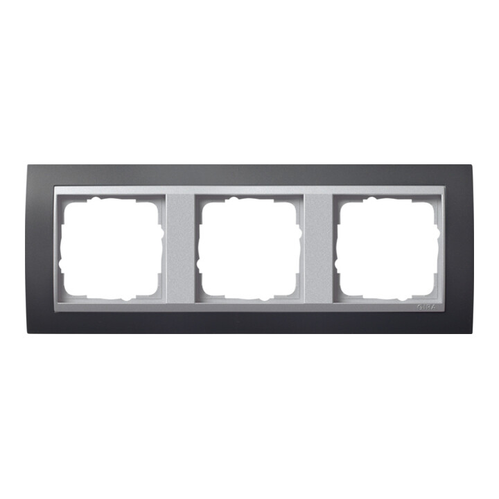 Gira Cadre de recouvrement 3f. anthracite avec alu. ZL, Event 021381
