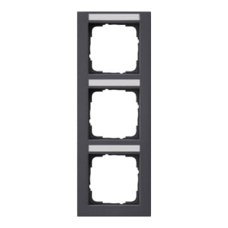 Gira Cadre de recouvrement 3f. anthracite vertical bruchsi. 110323