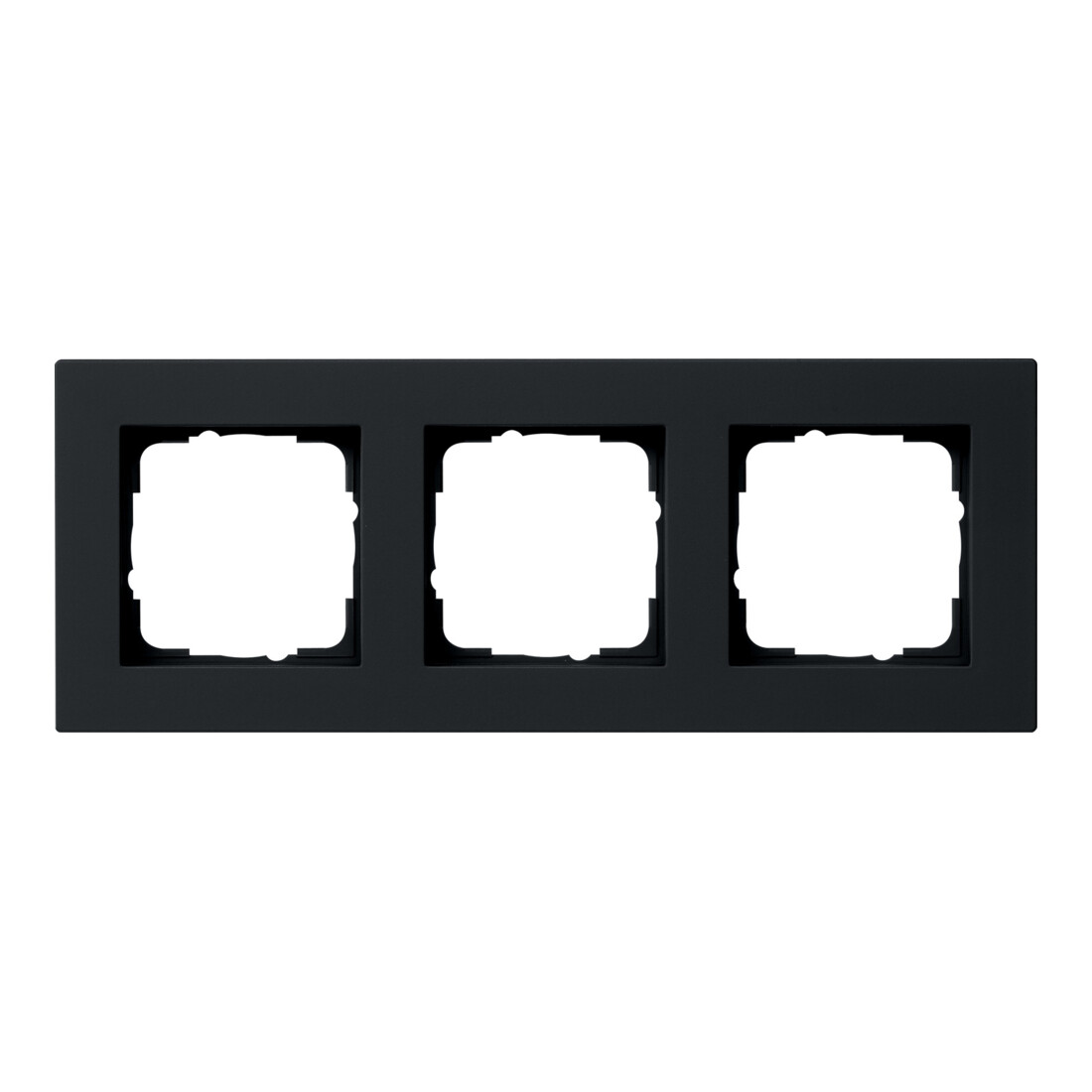 Gira Cadre de recouvrement 3f. noir plat 0213095